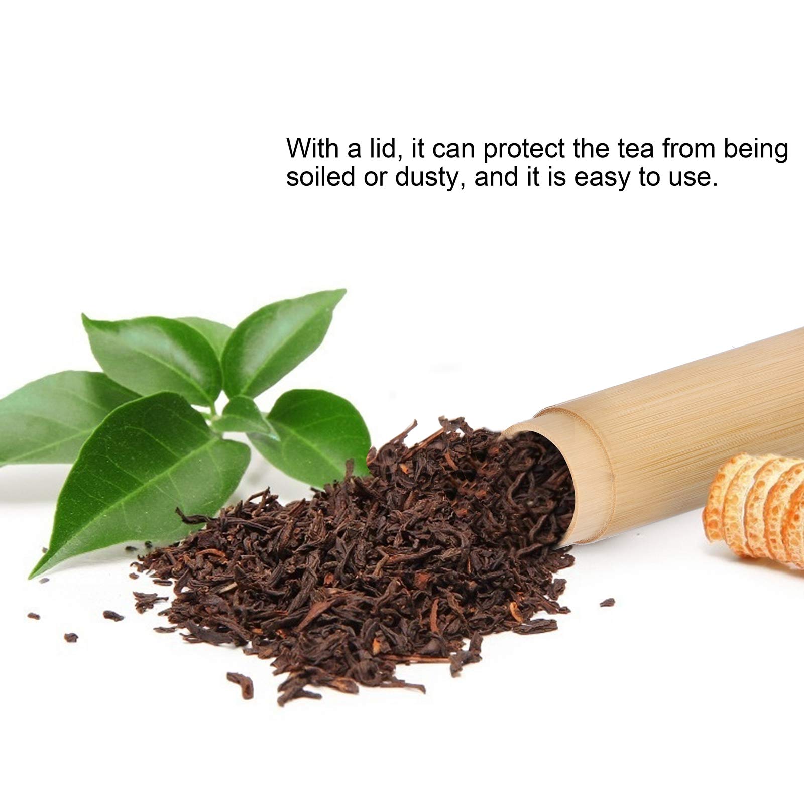 Premium Bamboo Tea Storage Box Set - 2-Piece Eco-Friendly Bamboo Tea Canisters & Incense Holder - Durable Spice & Coffee Bean Containers for Kitchen, Pantry, or Tea Ceremony Use