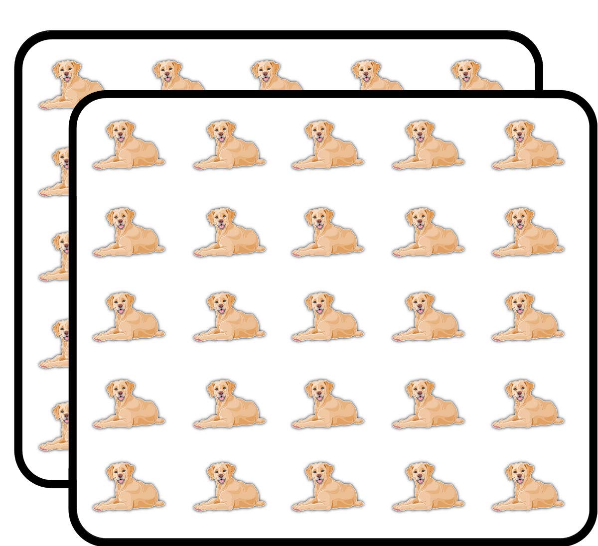 50 Pack Labrador Retriever Puppy Stickers for Scrapbooking, DIY Crafts, Bullet Journals - Perfect for Kids Art Projects, Photo Albums & Planner Decoration