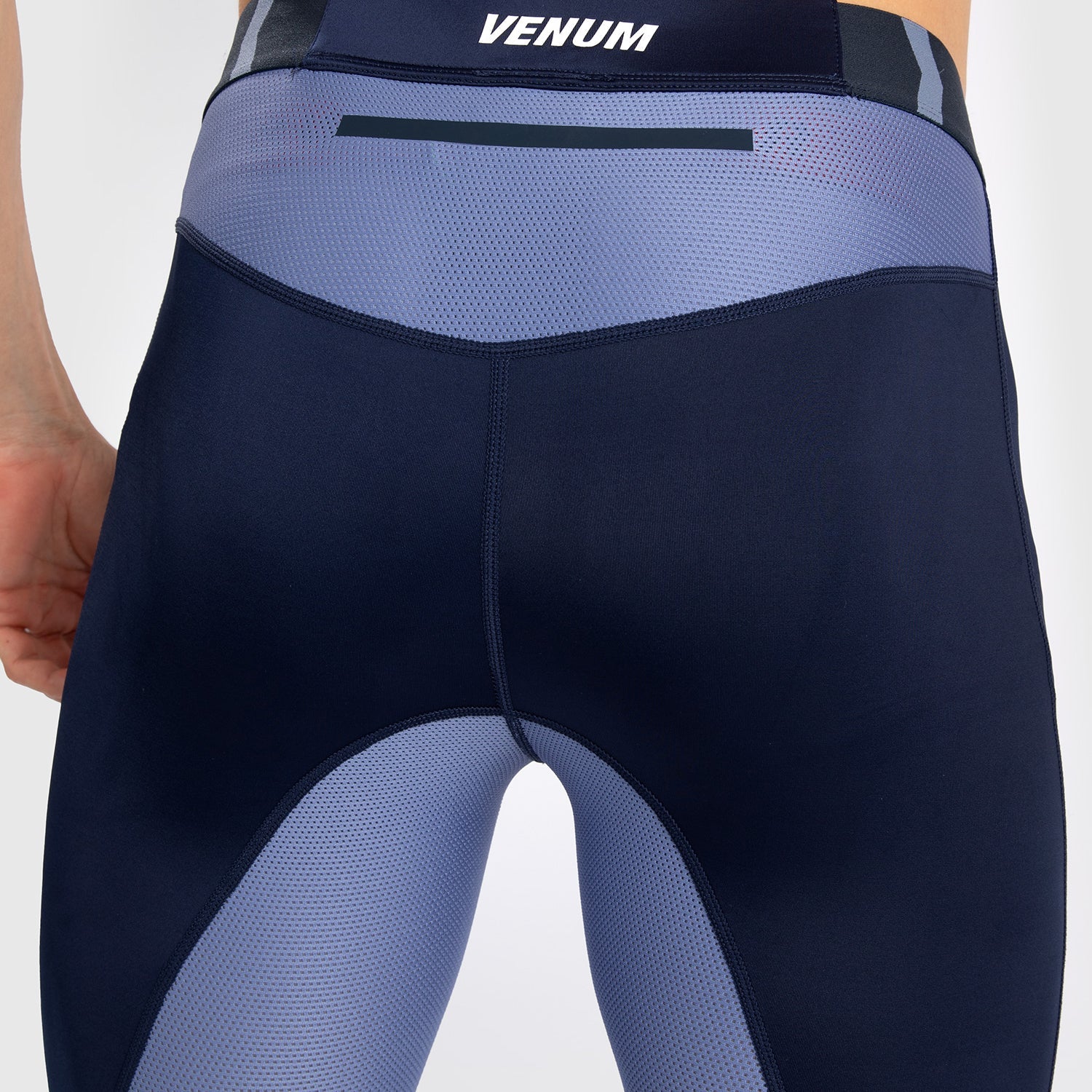 Venum Tempest Men's Compression Spats - Navy Blue & Blue - MMA, BJJ, Workout & Training Gear for Athletes