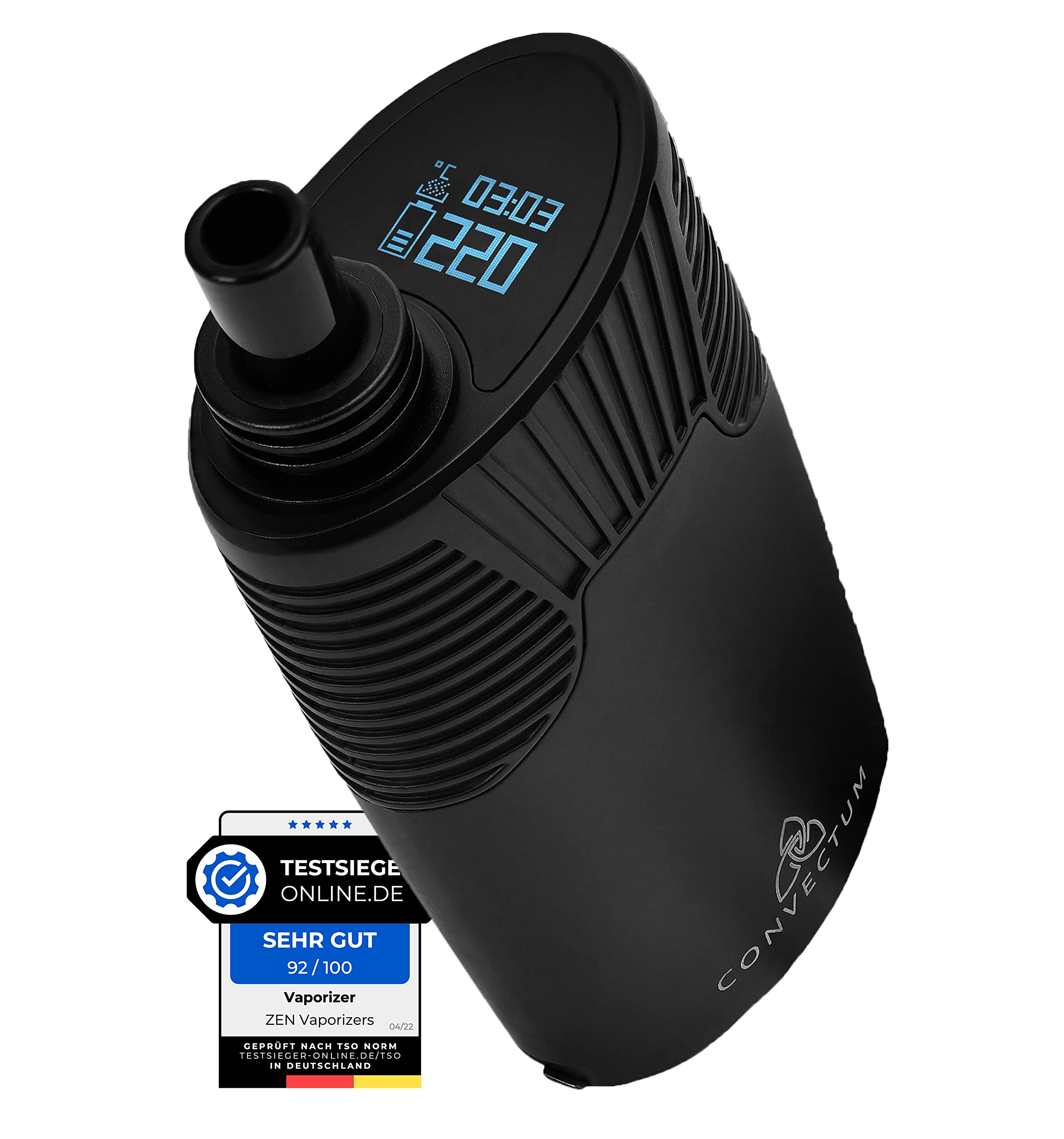 HIZEN Convection Vaporizer - USB C Herbal Vaporizer with 2 Mouthpieces, Replaceable 18650 LG Battery & Auto Timer - Perfect for Dry Herb Aromatherapy & Portable Vaping On-The-Go