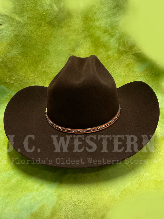 Resistol RFKGMN 524022 George Strait Collection KINGMAN 6X Felt Cowboy Hat in Chocolate Brown - Perfect for Western Rodeo, Country Music Festivals & Outdoor Adventures