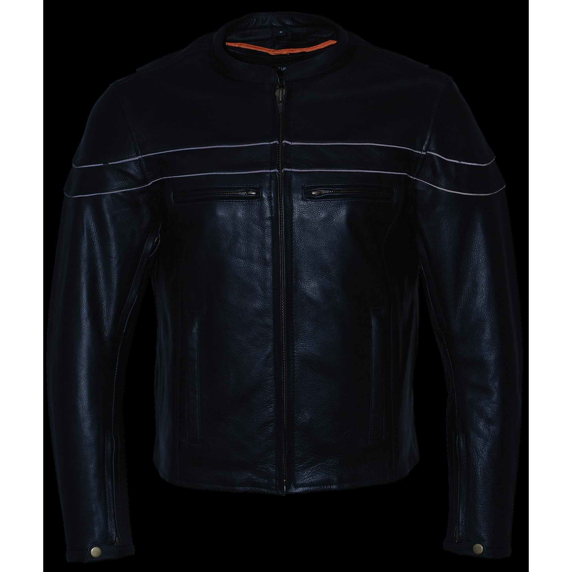 Milwaukee Leather Men's Sporty Scooter Crossover Jacket LKM1725 - XL | Motorcycle Riding Gear for Men | Perfect for Commuting, Cruising & Urban Riding
