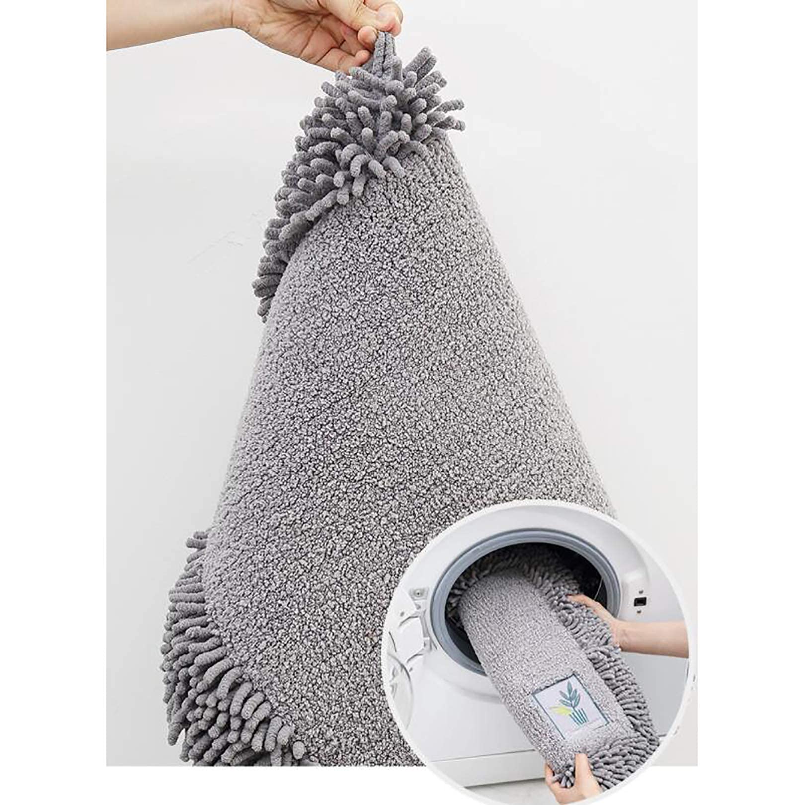 Non-Slip Microfiber Chenille Bathroom Rug - Super Absorbent, Quick-Dry Waterproof Shower Mat - Soft Fluffy Bath Mat for Bathroom Floor (40x60cm, Blue) - Perfect for Bathrooms, Showers & Vanity Areas