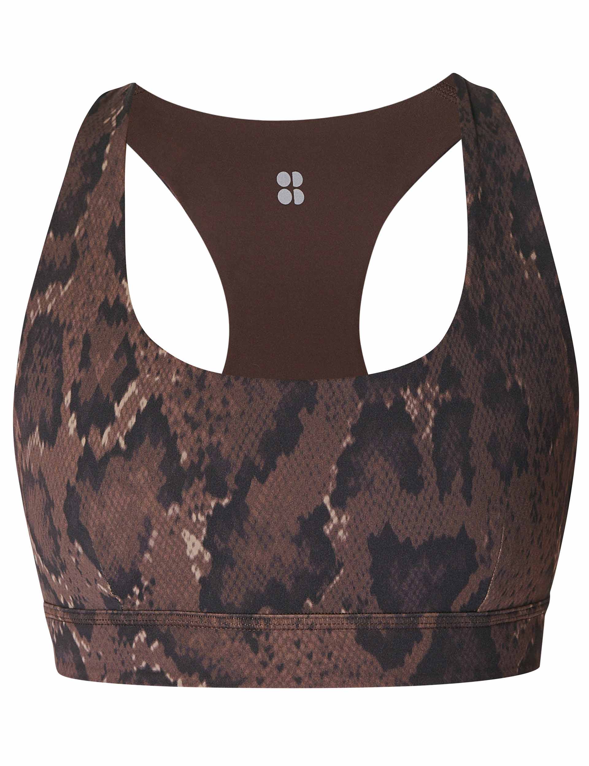 Super Soft Reversible Bra - Brown Python Print & Cacao Brown | Comfortable Wireless Bralette for Yoga, Lounge & Everyday Wear