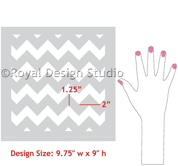 Chevron Pattern Furniture Stencil - DIY Wood Painting Template for Cabinets, Tables & Walls - Perfect for Home Decor & Craft Projects