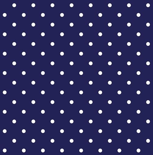 Navy W/ White Polka Dots