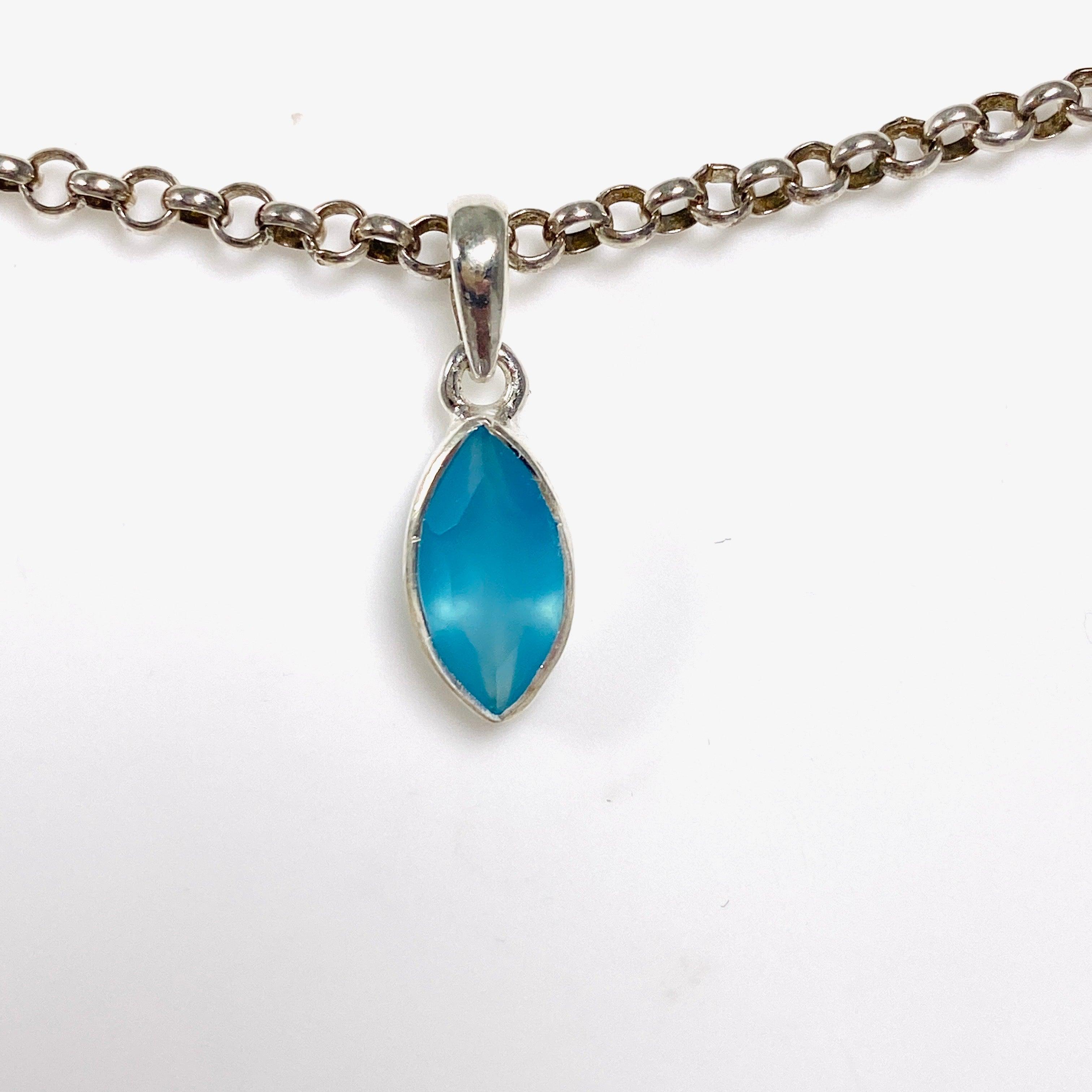 Elegant Faceted Marquise Pendant Necklace G2126M - Perfect for Women's Daily Wear, Parties & Special Occasions