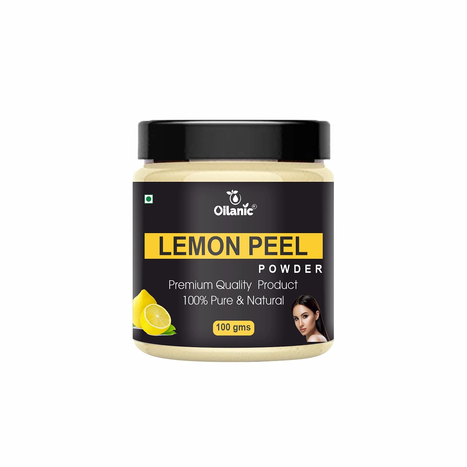 Oilanic 100% Pure Natural Lemon Peel Powder for Skin & Hair Care - 3 Pack (300g) | Brightening Face Mask, Exfoliating Scrub & Hair Growth Treatment