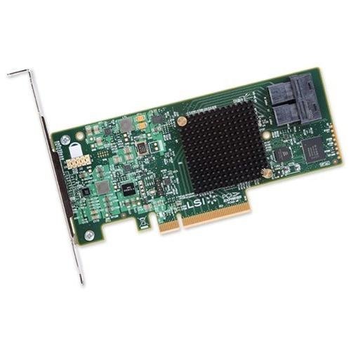 LSI Logic 9300-8i SAS HBA Controller Card - 12Gb/s PCIe 3.0, 8-Port (H5-25573-00) - Brown Box - for Server Storage & Data Center Upgrades