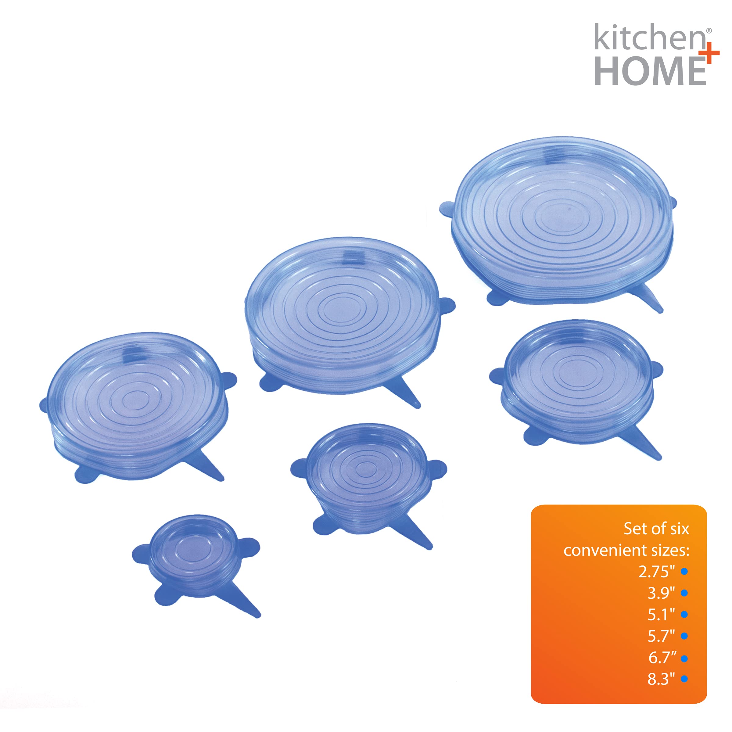 6-Piece Silicone Stretch Lids Set - Reusable Food Storage Covers, BPA-Free Kitchen Essentials for Fresh Food Preservation | Perfect for Meal Prep, Leftovers & Refrigerator Organization