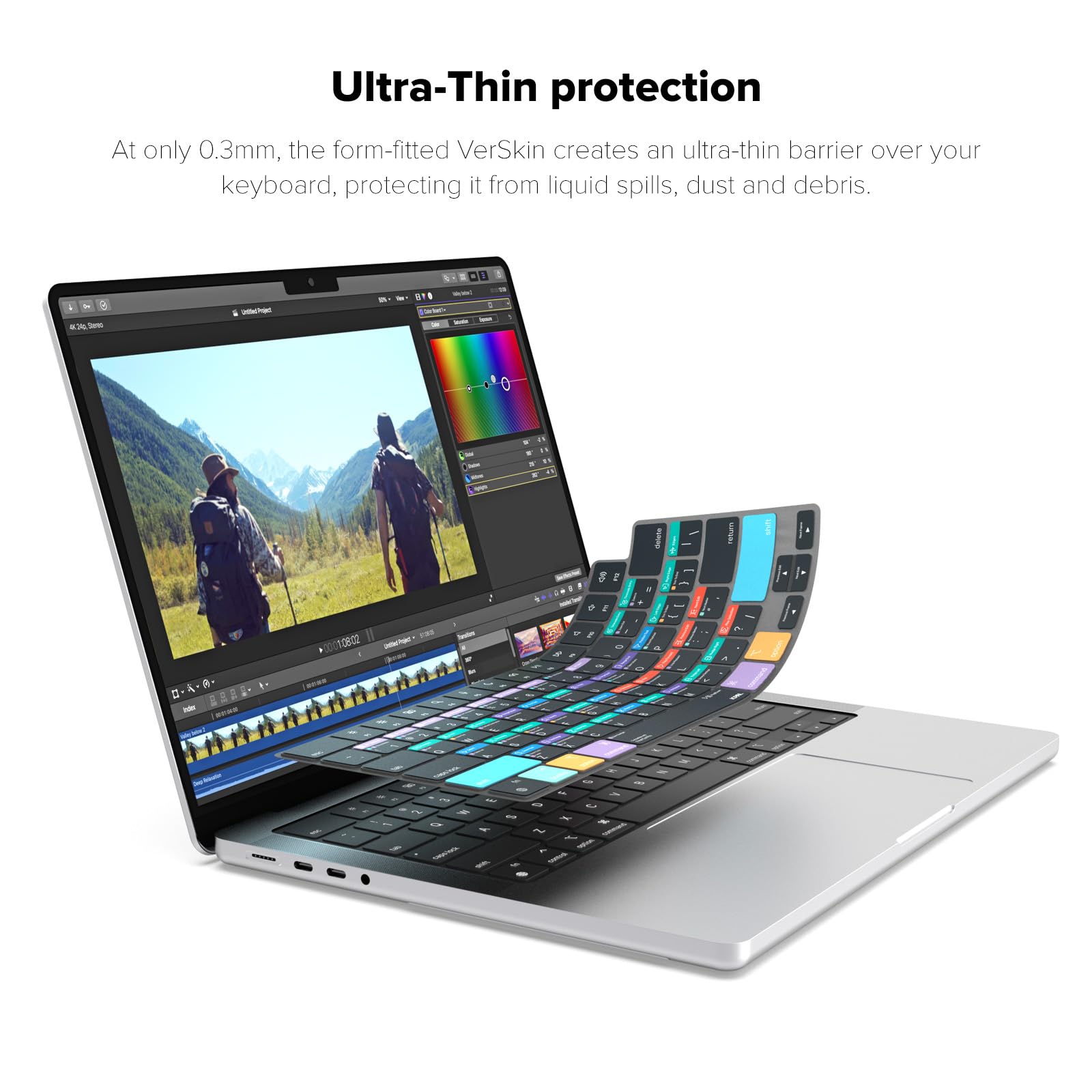 JCPal Final Cut Pro Shortcut Keyboard Cover for MacBook Pro 14/16