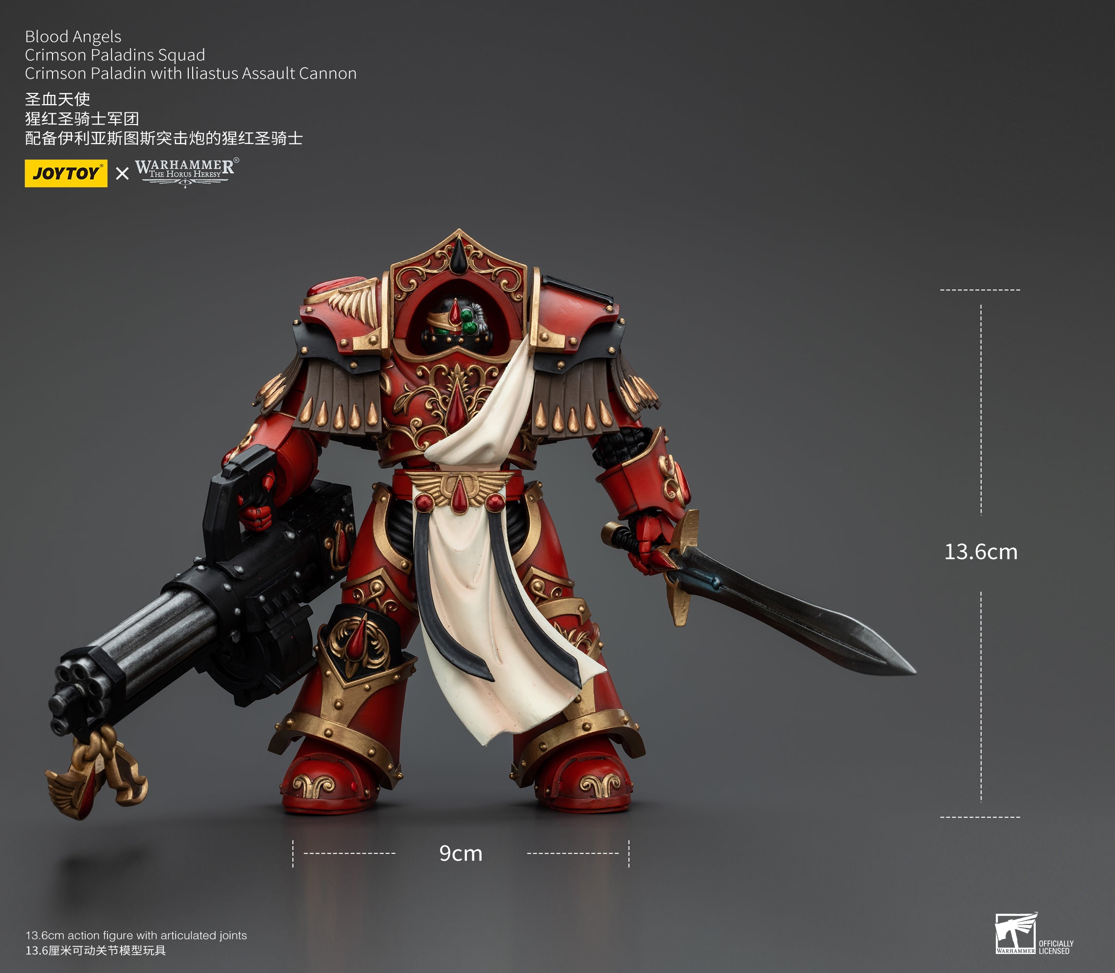 JOYTOY 1/18 Scale Warhammer The Horus Heresy Blood Angels Crimson Paladins Squad Action Figure - Collectible Model for Display, Gaming & Warhammer 40K Battle Scenes