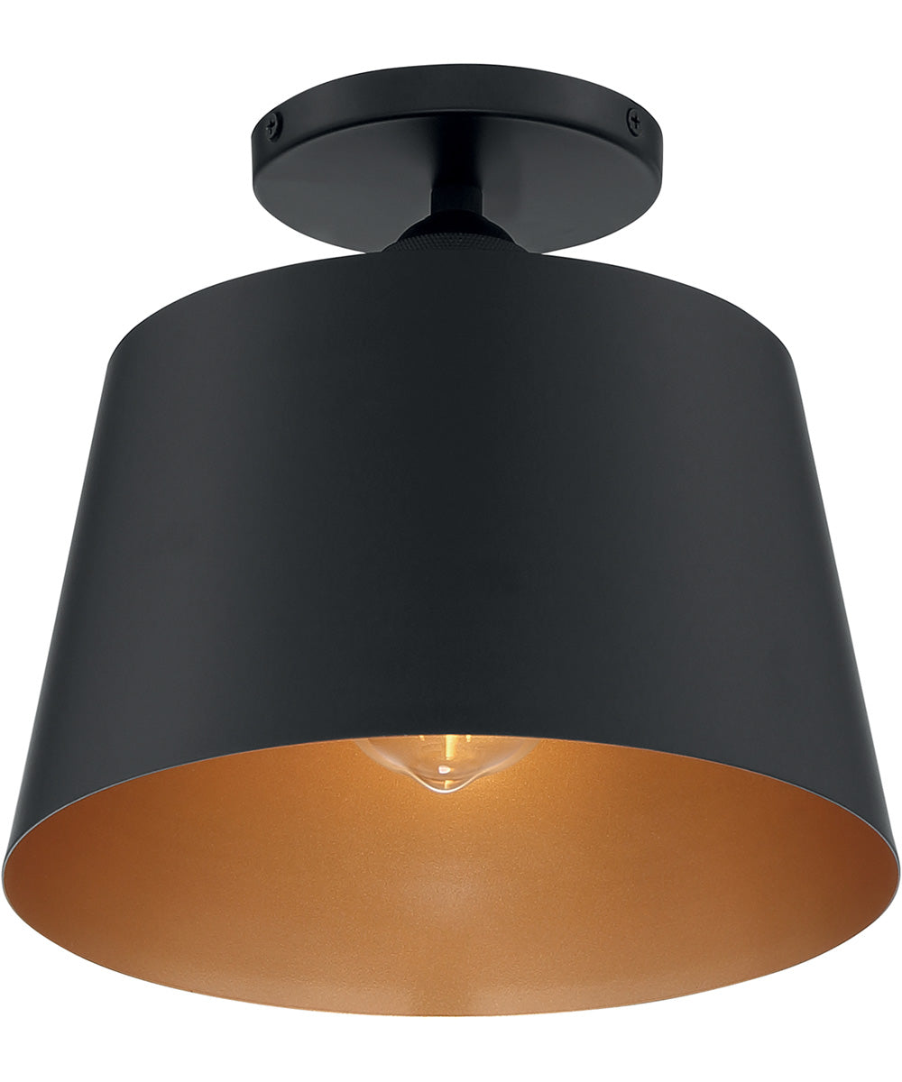 10W Modern Ceiling Light Fixture with Black and Gold Accents - Perfect for Bedroom, Living Room, or Dining Room Lighting