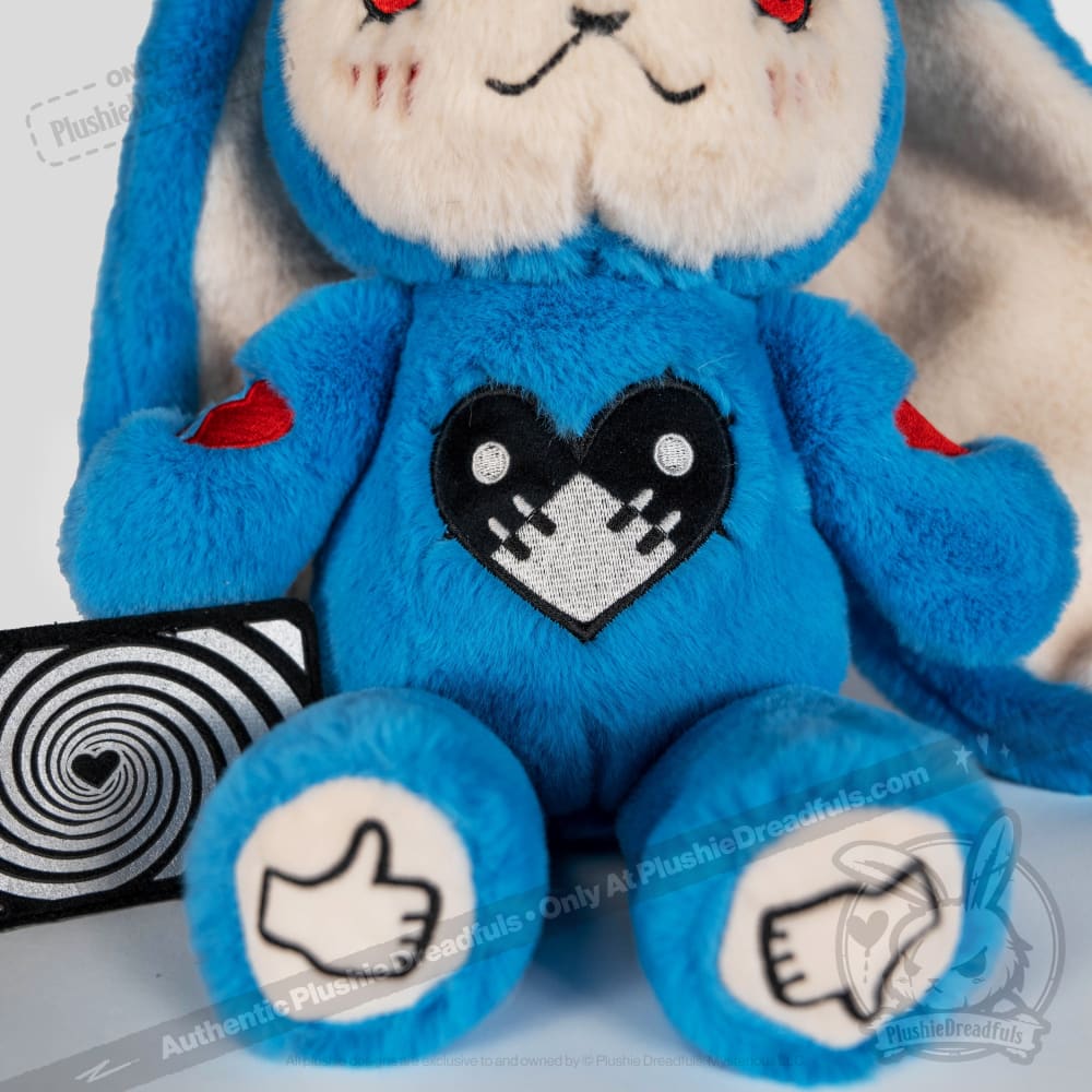 Plushie Dreadfuls Screen Addict Rabbit Stuffed Animal - Soft Cute Bunny Plush Toy for Kids & Adults, Perfect for Gaming Rooms, Bedroom Decor, and Anxiety Relief