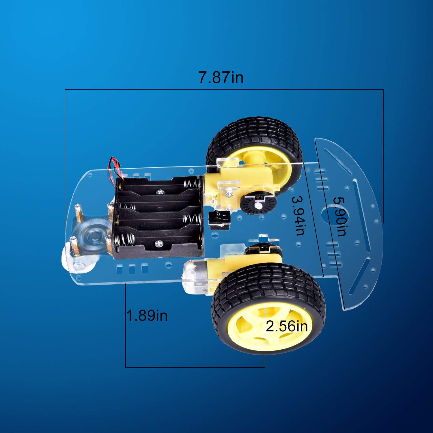 DIY Smart Robot Car Chassis Kit with Motors, Speed Encoder & Battery Box - STEM Learning, Arduino Projects & Robotics for Beginners | Perfect for School Science Fairs, Coding Classes & Maker Workshops