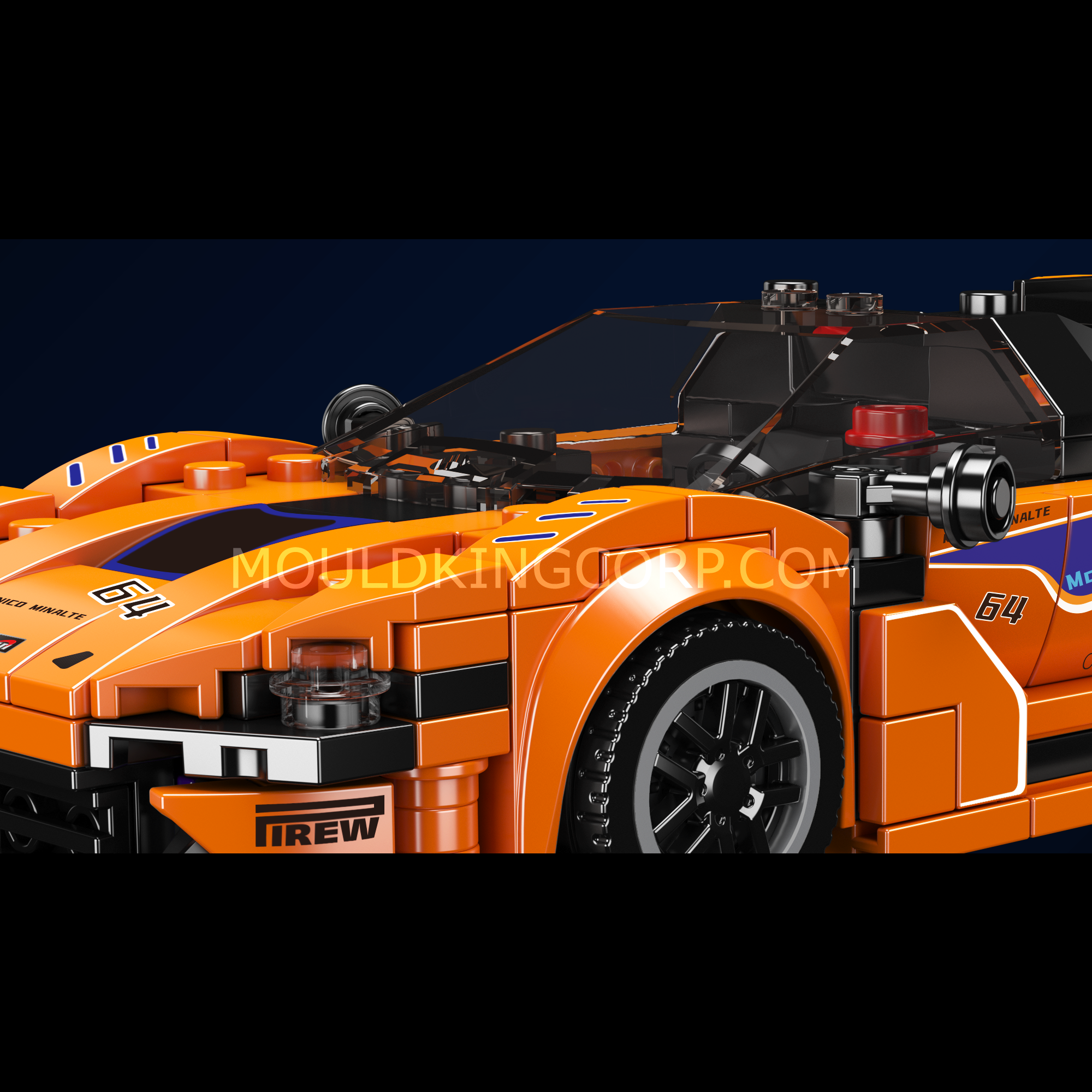 Mould King 27064 720S GT3 Sports Car Building Set - 382 Piece Model Car Kit for Adults & Kids | Creative DIY Toy for Car Enthusiasts, Perfect for Home Display & Gift Giving