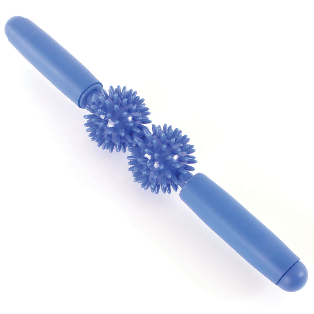 66Fit Spiky Double Massage Ball Roller for Deep Tissue Relief - Muscle Recovery, Trigger Point Therapy, Yoga & Sports Massage Tool