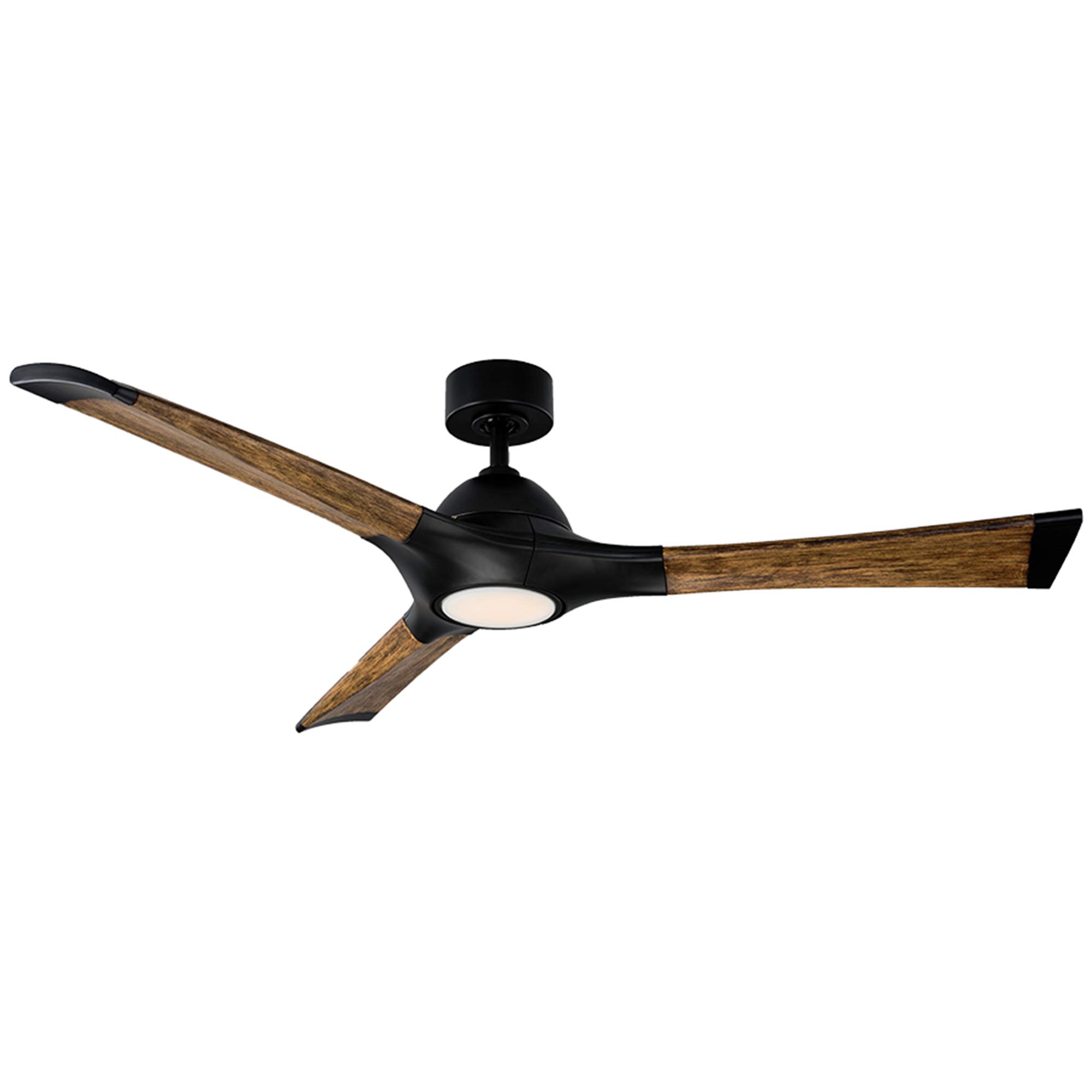 Modern Forms Woody Collection FR-W1814-60L35MBDK 60-Inch Contemporary Ceiling Fan with LED Light - Matte Black Finish - Perfect for Living Rooms, Bedrooms & Outdoor Spaces