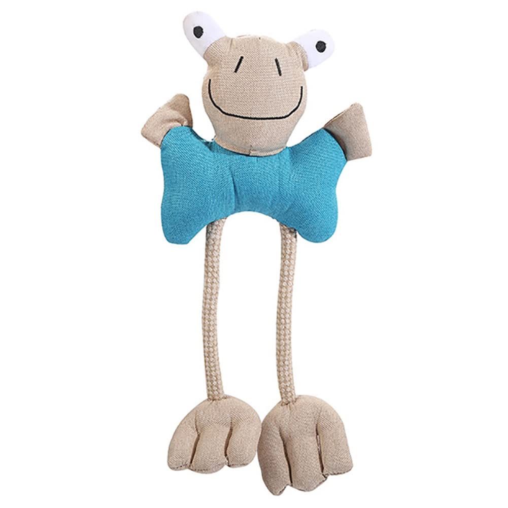 KOqwez33 Soft Plush Chew Toy for Dogs - Cute Frog Puppy Teething Toy with Squeaky Sound for Small & Medium Dogs - Perfect for Teething Relief, Playtime & Training