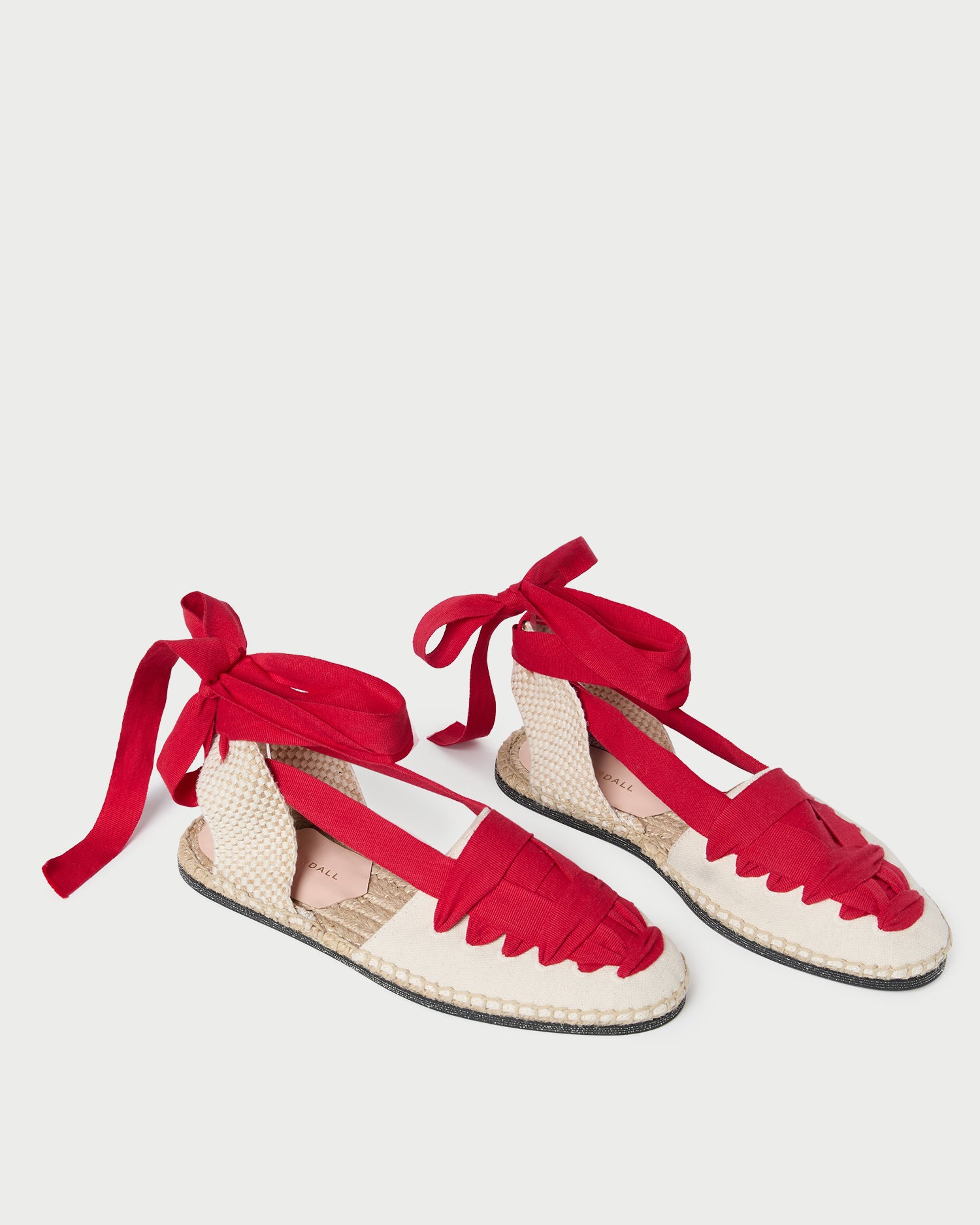 Wilson Natural/Red Canvas Espadrille Shoes - Comfortable & Stylish Summer Slip-Ons for Women - Perfect for Beach, Casual Outings & Vacation Wear
