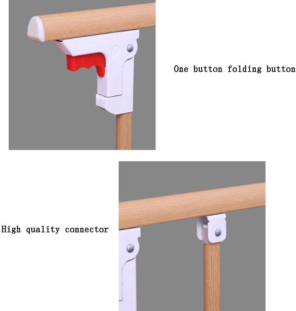 Elderly Bed Rails Assist Handle - Folding Safety Bed Rail for Adults - Non-Slip Metal Frame with Wood Grain Finish (103x40cm, Yellow) - Ideal for Home Care, Hospital Use & Fall Prevention