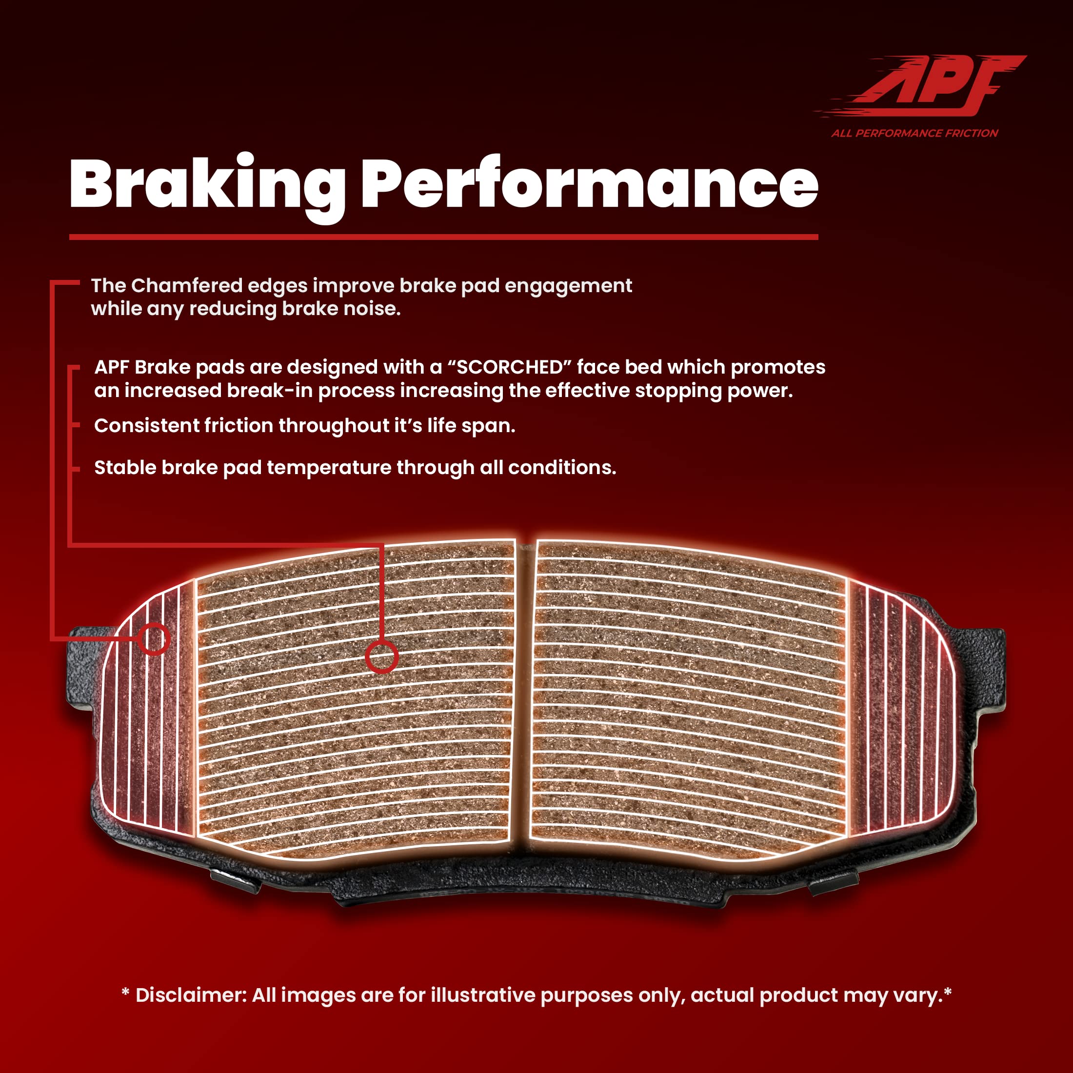 Ceramic Carbon Fiber Brake Pads for 2009-2019 Toyota Corolla - Front & Rear Set (8 Pads) | OEM Fit | Low Noise & Dust-Free | 10 Year Warranty | Perfect for City Driving & Highway Commuting