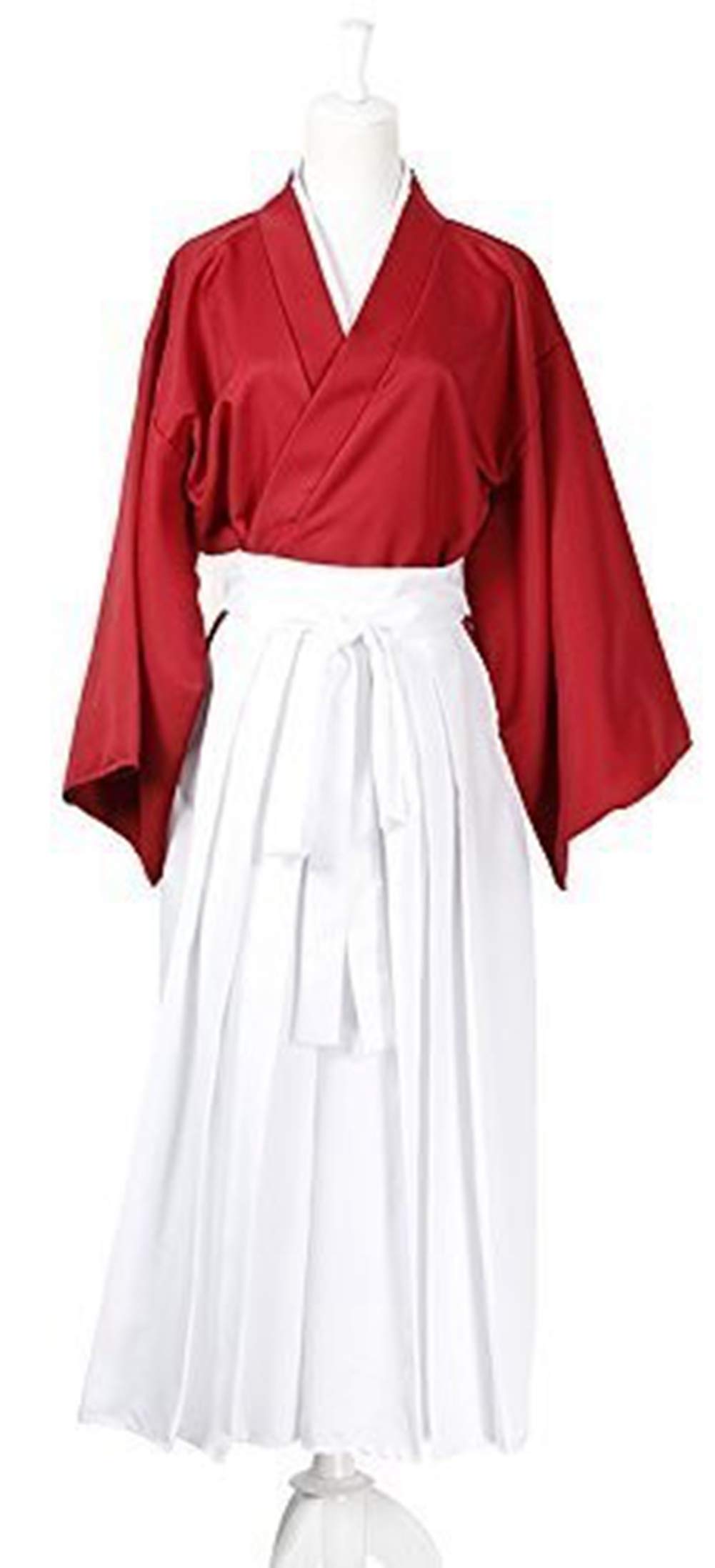 Rurouni Kenshin Himura Kenshin Kimono Cosplay Costume Set - Authentic Anime Samurai Kendo Uniform for Cosplay, Halloween & Convention Events