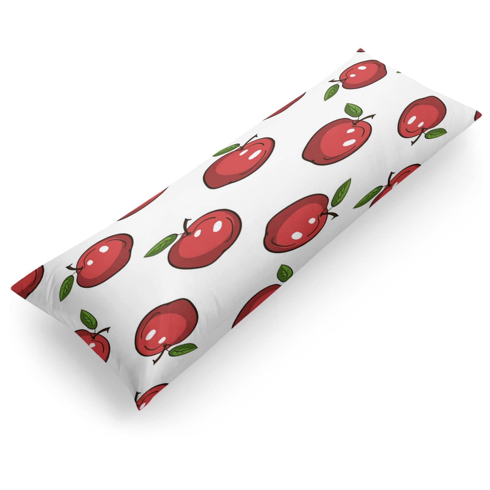 Premium 20x54 Inch Body Pillow Cover with Zipper - Ultra Soft Luxury Pillowcase Featuring Apple Painting Design | Perfect for Anime Fans, Pregnancy Support & Home Decor