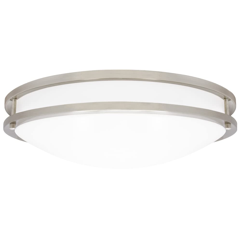 Maxxima 18 Inch 5 CCT LED Flush Mount Ceiling Light Fixture with 3-Way Digital Dimmer Wall Switch, 2700K-5000K Adjustable Color Temperature, 2000 Lumens Bright Lighting - Perfect for Bedroom, Kitchen, Hallway, and Office Spaces