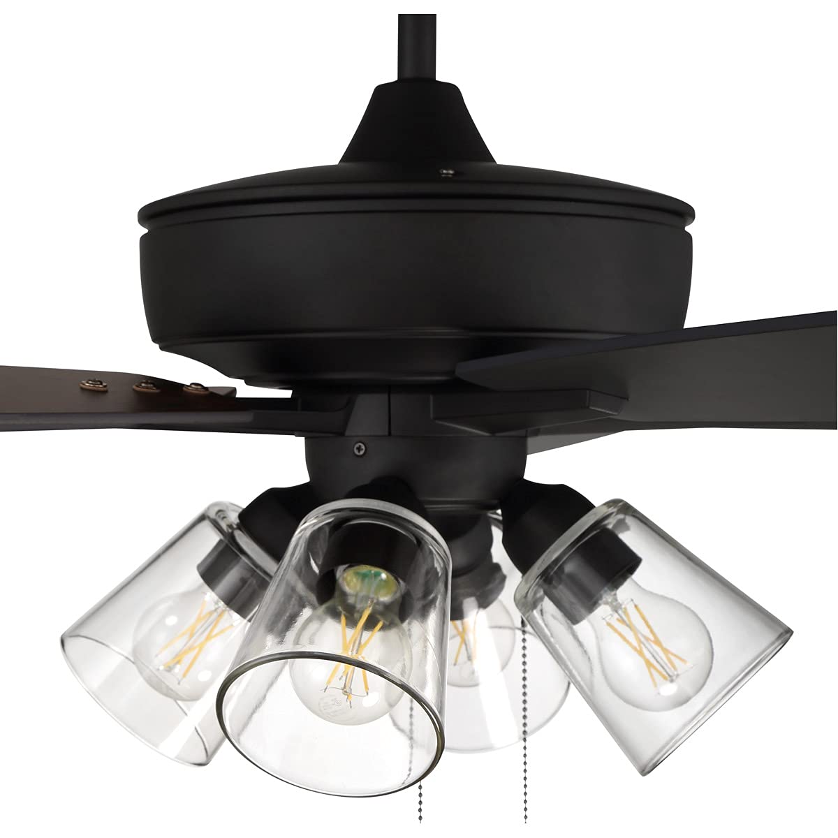 Craftmade S104ESP5-60ESPWLN 60 Inch Super Pro Ceiling Fan with LED Light Kit, Pull Chain Control & 5 Reversible Espresso/Walnut MDF Blades - Perfect for Living Room, Bedroom or Outdoor Covered Patio