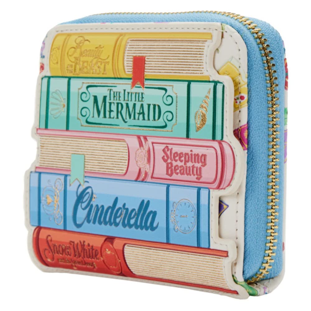 Disney Princess Books Classic Zip Around Wallet by Loungefly - Stylish & Functional Wallet for Disney Fans, Perfect for Theme Parks, Shopping & Everyday Use