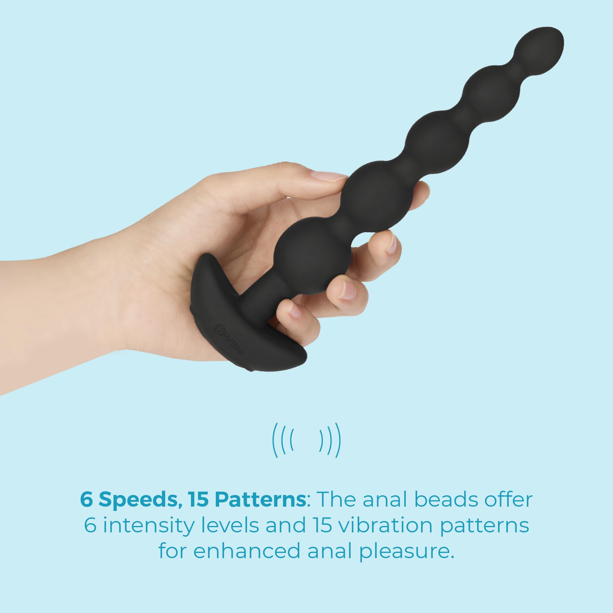 B-vibe Vibrating Anal Beads with Remote Control - 5 Silicone Beads for Pleasure & Prostate Stimulation - Black Adult Toy for Couples Play & Solo Exploration - Perfect for Spicing Up Your Sex Life & Intimate Moments