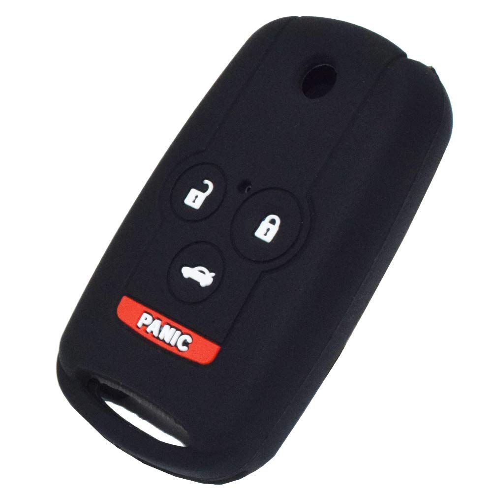 **AUTOXBERT Silicone Key Fob Cover for Acura ZDX MDX TSX TL & Honda Accord – 4-Button Remote Key Shell Case Protector – Durable Car Accessories Replacement for Auto Styling (Perfect for Daily Use & Travel)**