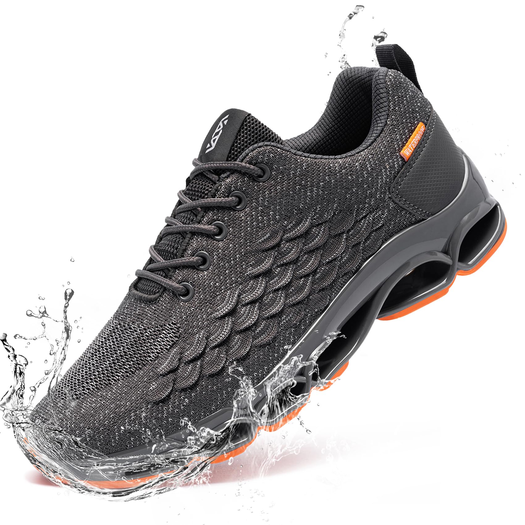 Waterproof Tennis Sneakers for Men & Women - Breathable Comfortable Walking Running Shoes - Rain & Water Resistant Work Shoes for Outdoor Activities, Hiking & Daily Commute