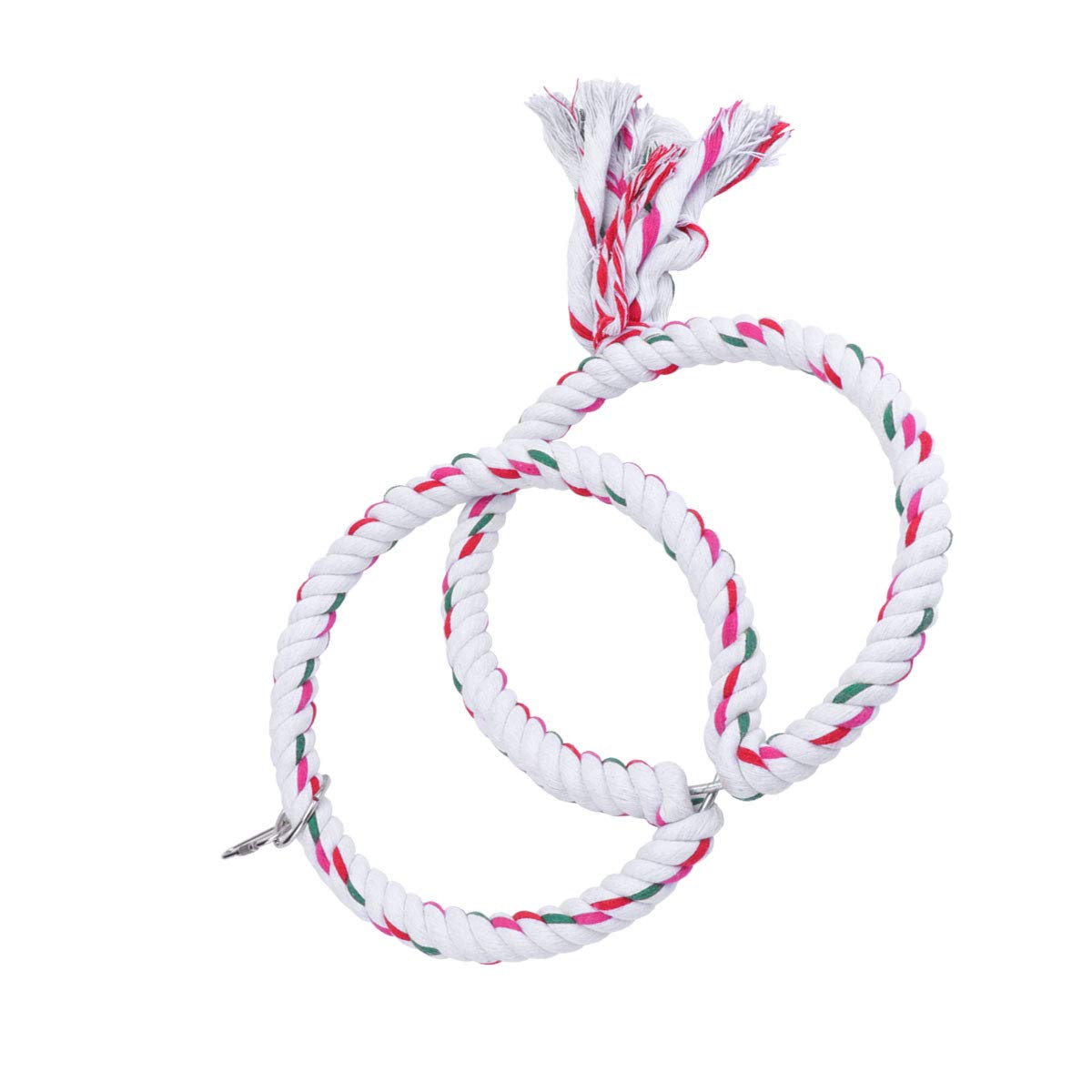 TEHAUX Bird Swing Toy - 1PC Cotton Rope Hanging Perch for Parrots, Chewable Stand Ring for Pet Birds | Cage Accessories for Chewing & Play (Ideal for Cockatiels, Lovebirds & Small Parrots)