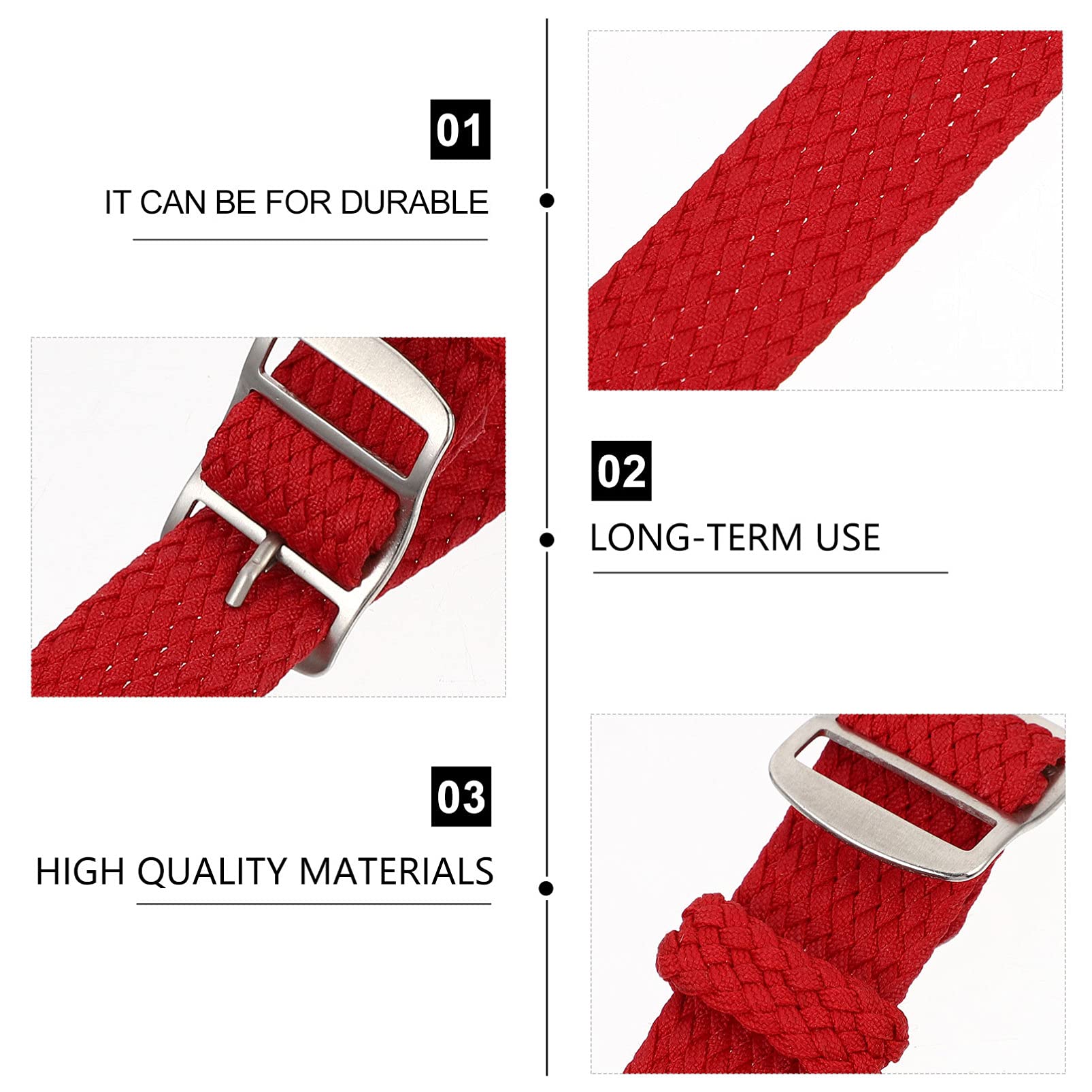 UKCOCO Comfortable Nylon Watch Band Strap - Adjustable Wristband Replacement for Apple Watch, Fitbit & More | Perfect for Sports, Workouts & Everyday Use