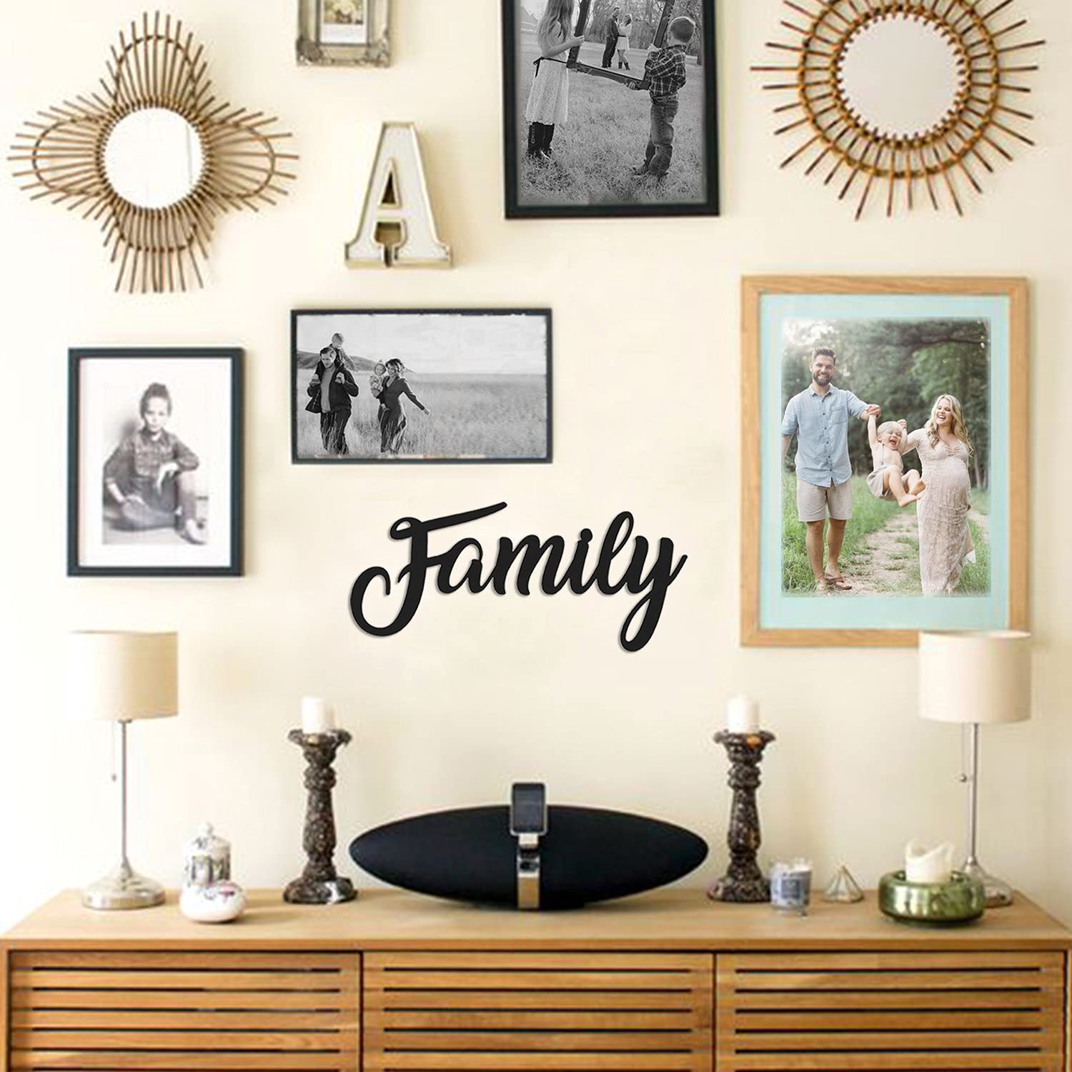 Metal Wall Art Decor for Living Room & Bedroom - Home Interior Hanging Decorations