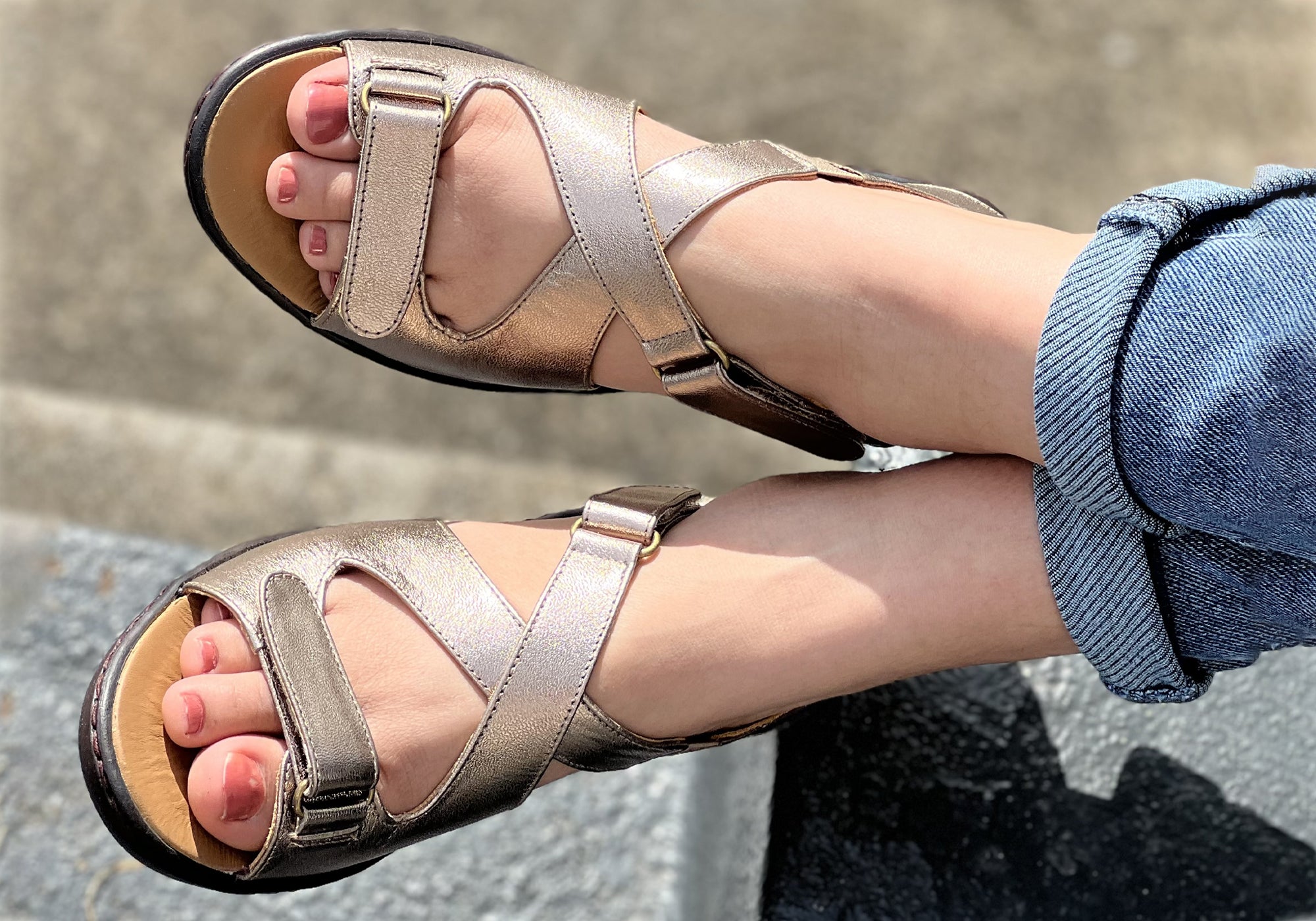 Opananken Women's Comfortable Brazilian Leather Sandals - Breathable Summer Sandals for Beach, Travel & Casual Wear