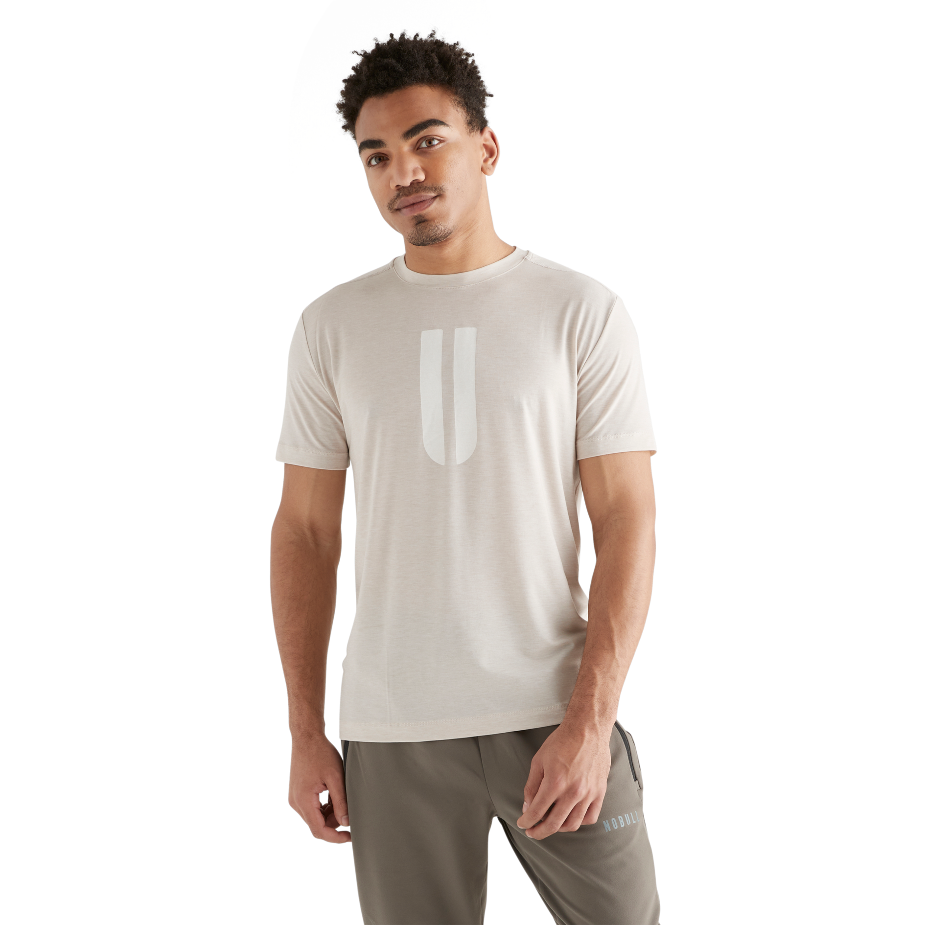 Men's Horns Graphic T-Shirt in Oatmeal - Soft Cotton Casual Tee for Everyday Wear & Street Style Outfits
