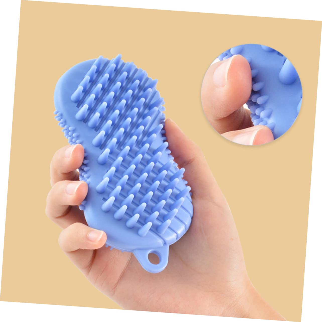 Minkissy Double-Sided Silicone Bath Brush - Exfoliating Body Scrubber & Massage Brush for Men, Women & Kids - Anti-Slip Handle, Soft Bristles - Perfect for Shower, Spa & Relaxation at Home
