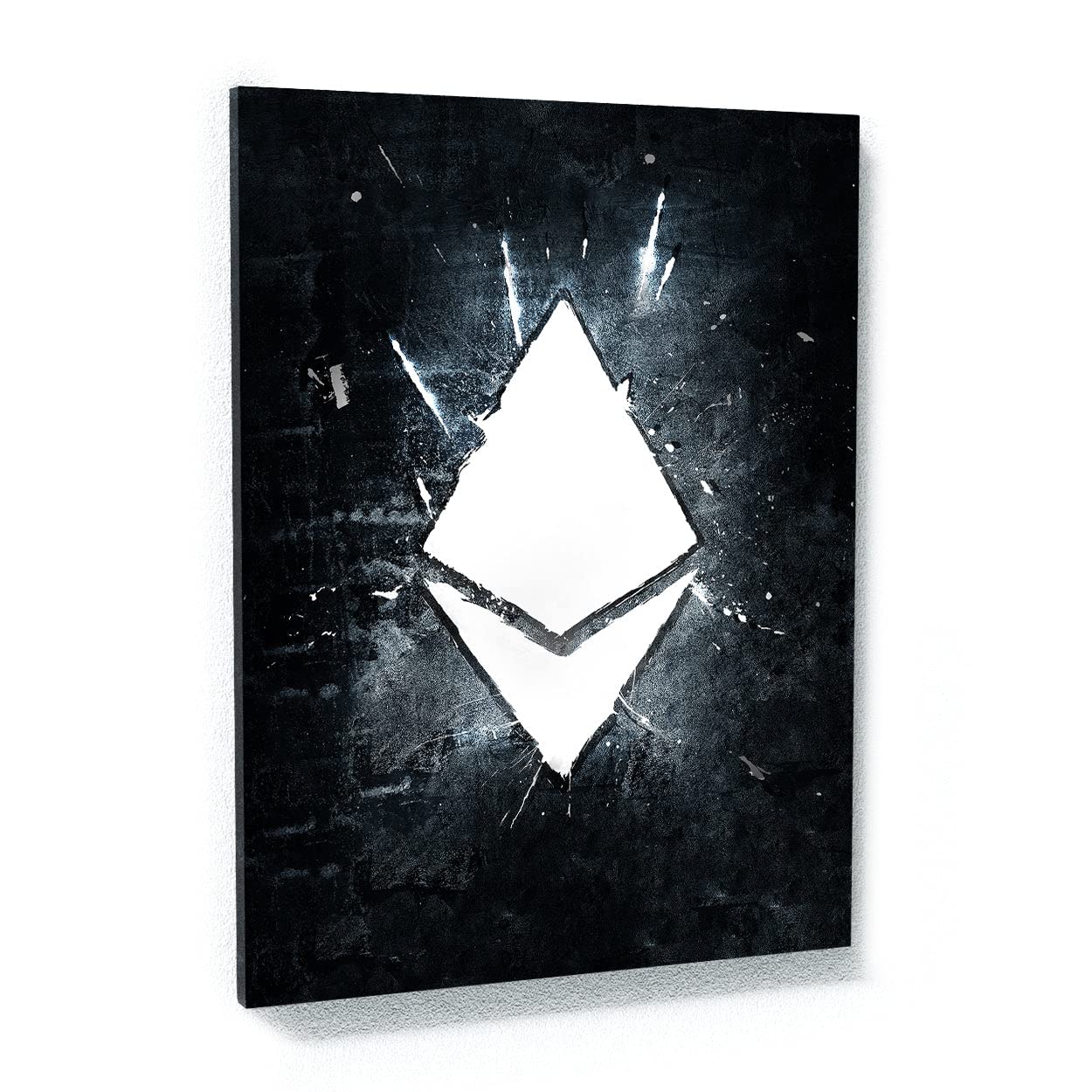 Crypto Canvas Wall Art - Bitcoin & Blockchain Themed Modern Home Decor for Living Room, Office & Gifts