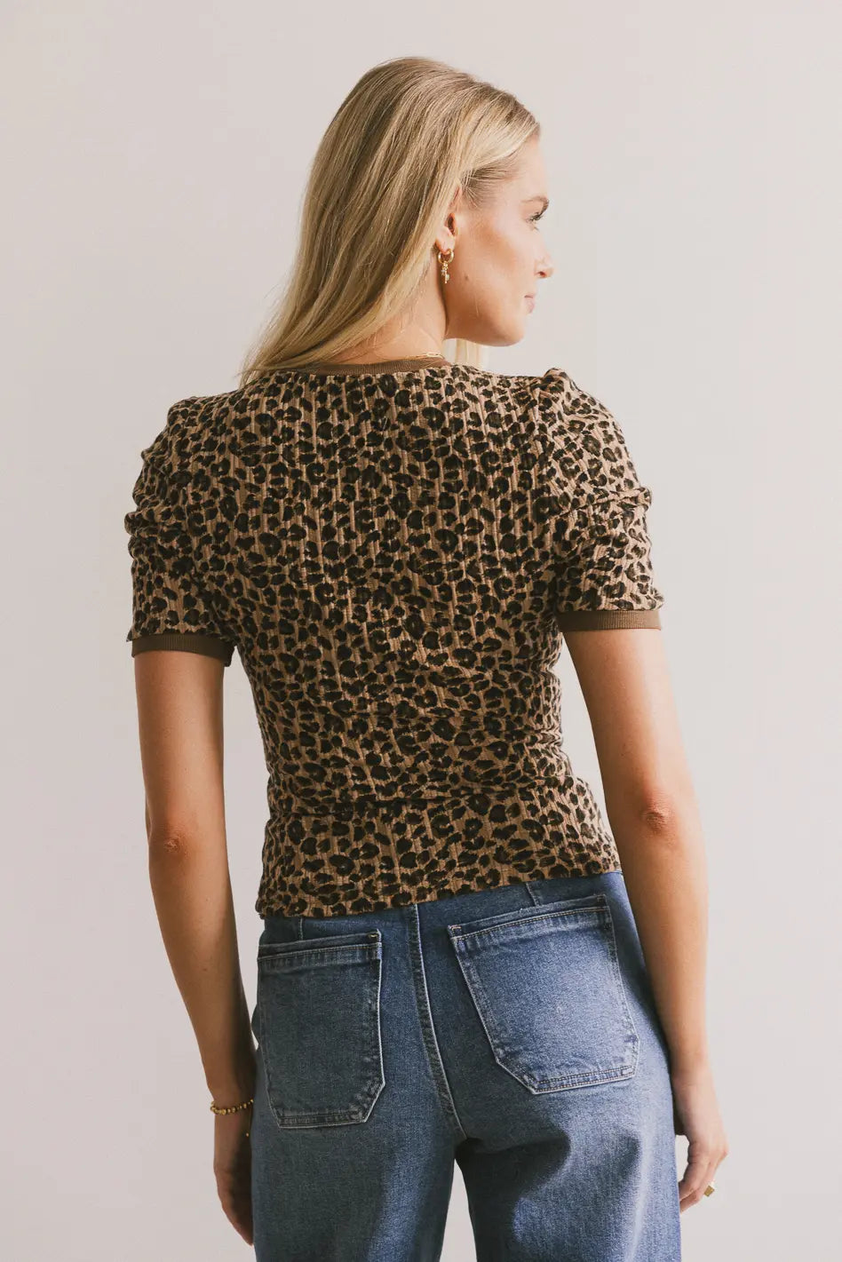 Jolie Leopard Print T-Shirt for Women | Soft Cotton Casual Tee | Perfect for Everyday Wear, Weekend Outings & Layering