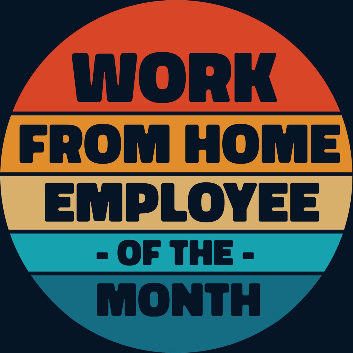 RandomDudeArt Employee of The Month Funny Office T-Shirt for Men - Comfortable Cotton Tee for Home Office, Work From Home & Casual Wear