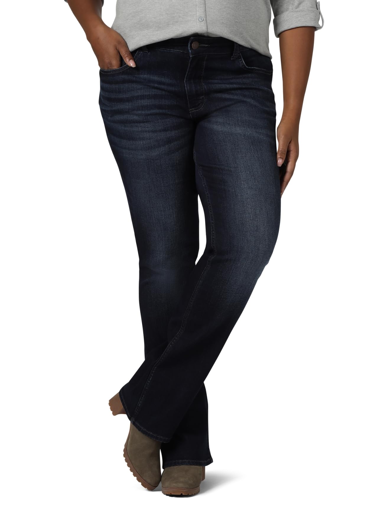 Lee Indigo Women's Midrise Bootcut Jeans - Comfortable Denim Pants for Casual Wear, Work & Everyday Outfits