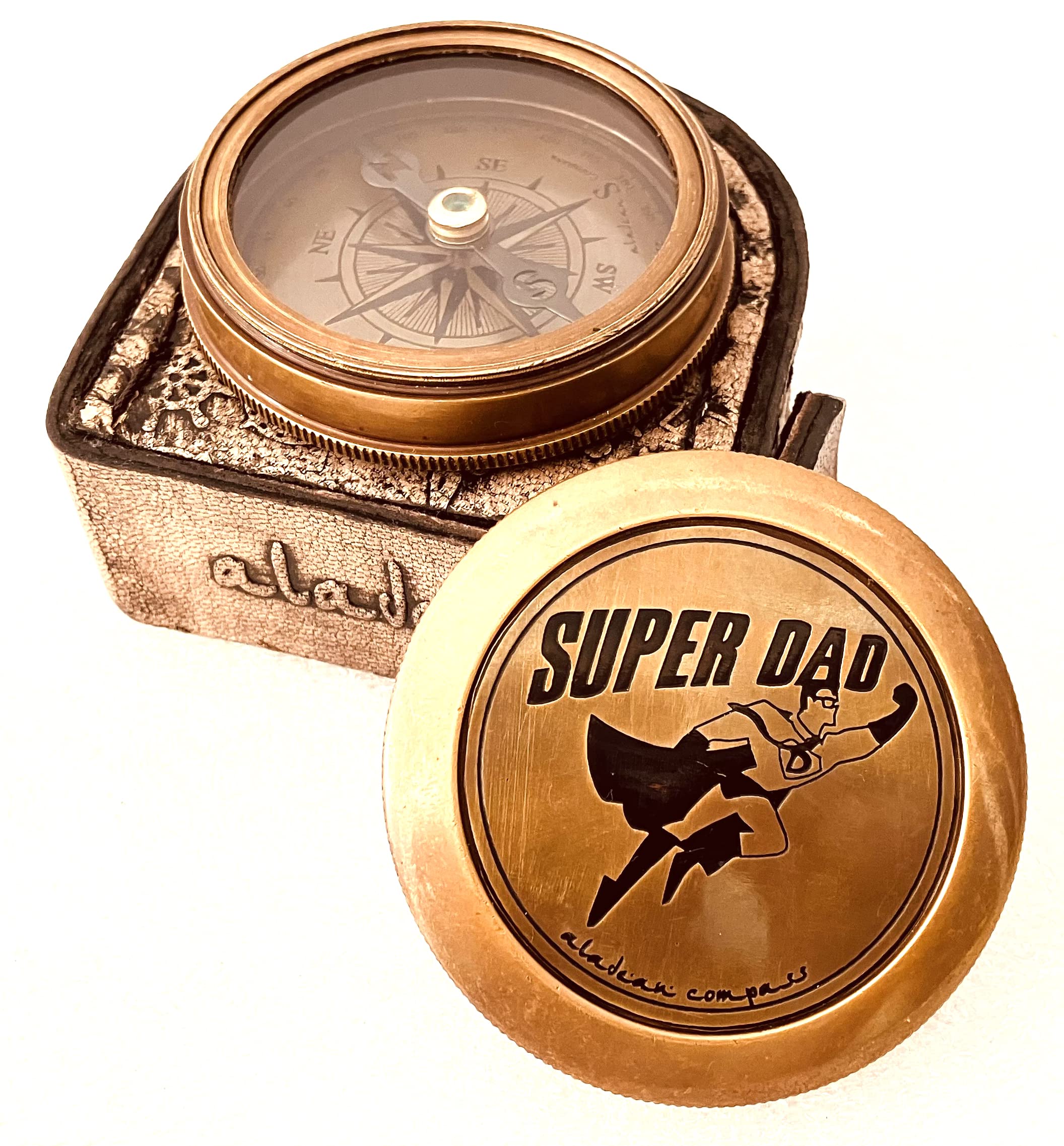 Personalized Engraved Compass Gift for Dad - Birthday Present from Son or Daughter | Unique Father's Day Gift for Dad, Stepdad, Papa & Daddy | Perfect for Outdoor Adventures, Hiking, Camping & Travel