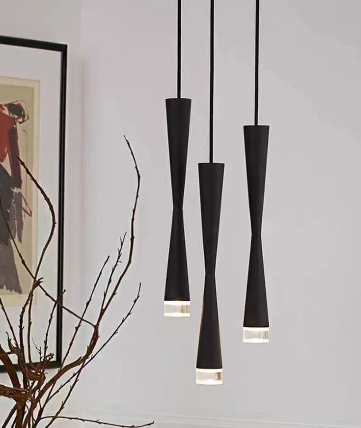 Modern LED Attic Bend Tube Chandelier - Dimmable Crystal Ceiling Light Fixture for Dining Room, Bedroom, Living Room & Foyer Decor