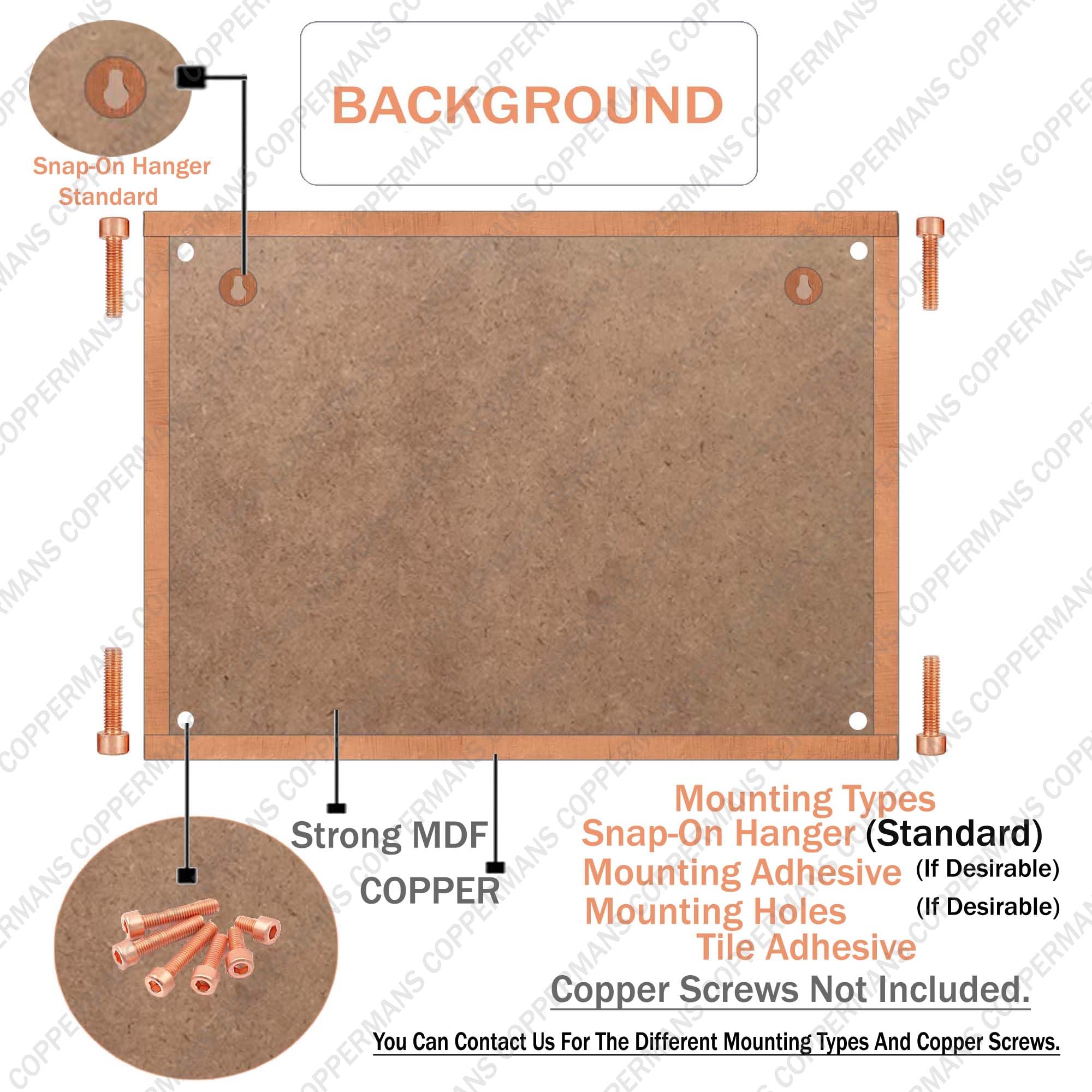 Handmade Copper Kitchen Backsplash - Celtic Tree of Life Design, Rustic Wall Decor Tile Art for Farmhouse & Modern Kitchens | Waterproof & Easy to Clean Backsplash Panel for Stove, Sink & Countertop Protection