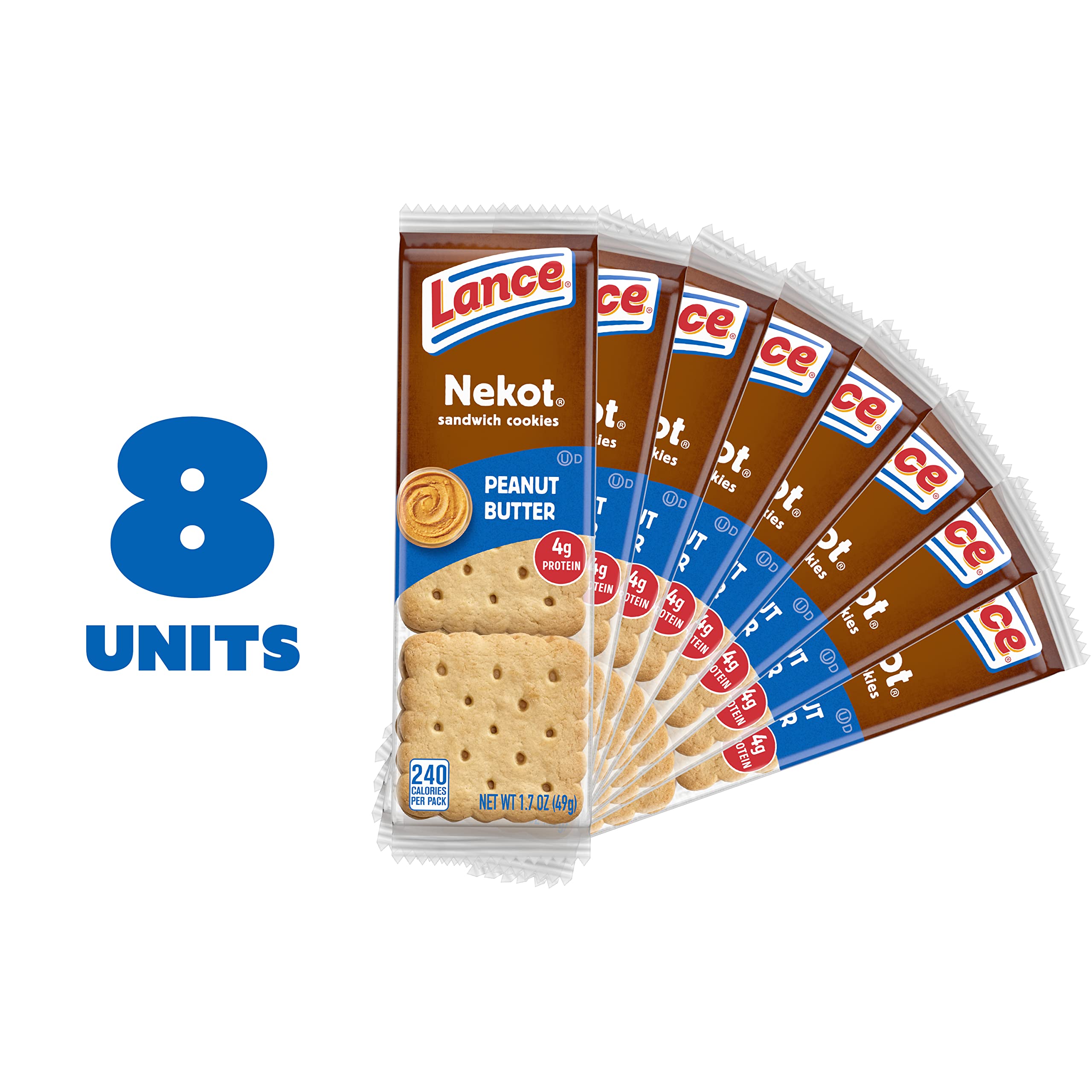 Lance Sandwich Crackers Variety Pack - 40 Count (1.41 oz Each) | 4-Pack | Peanut Butter & Cheese Flavors | Perfect for School Lunches, Office Snacks & Road Trips