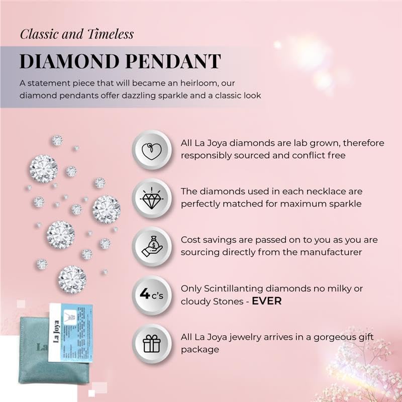 Lab Grown Diamond Cross Pendant Necklace for Women | 925 Sterling Silver VS/SI Clarity 1/6-1/2 CTW | Elegant Religious Jewelry Gift for Christmas, Baptism & Everyday Wear