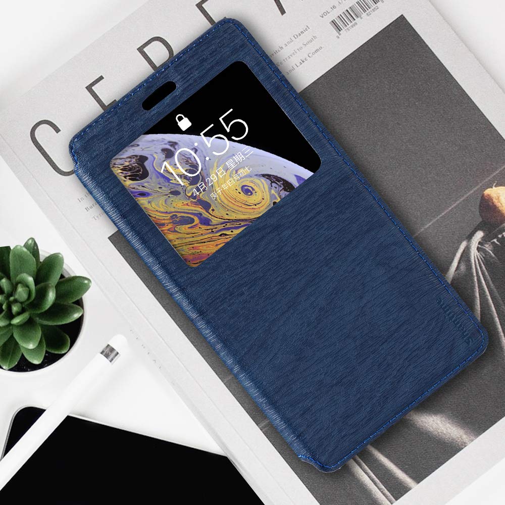 Premium Wood Grain Leather Magnetic Flip Cover for Infinix Smart 6 HD (6.6